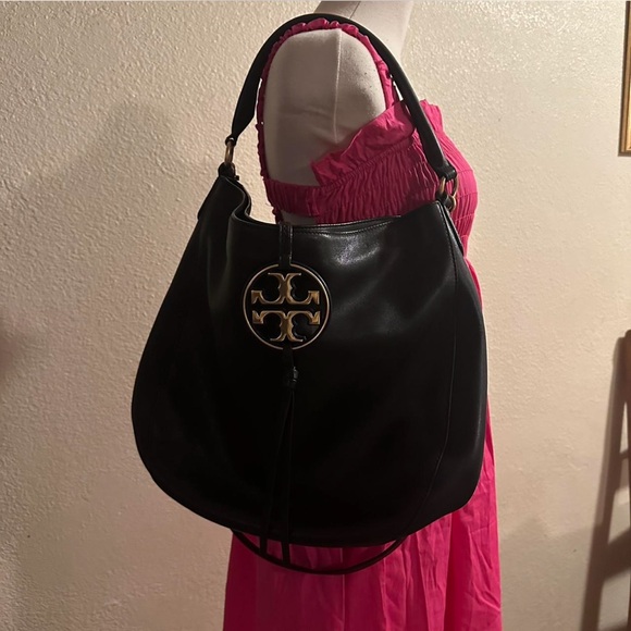 Tory Burch Black Leather Hobo Bag - Picture 2 of 6